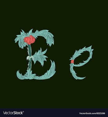 Abstract letter E logo icon in Blue tropical vector image