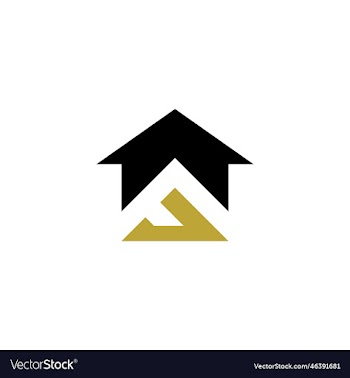 abstract letter f real estate house logo design
