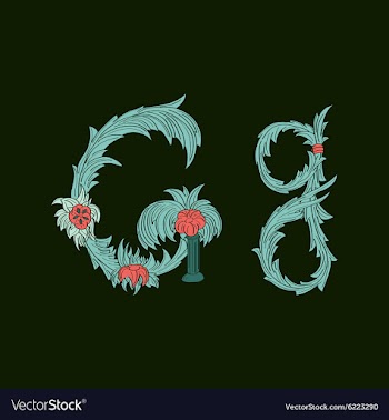 Abstract letter G logo icon in Blue tropical vector image