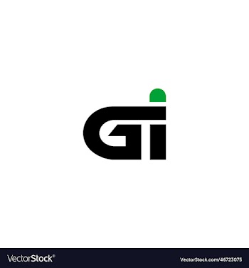 abstract letter gi logo design