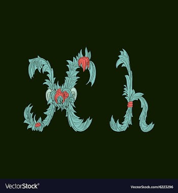 Abstract letter H logo icon in Blue tropical vector image