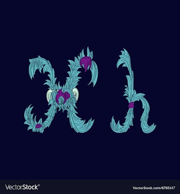 Abstract letter H logo icon in Blue tropical vector image