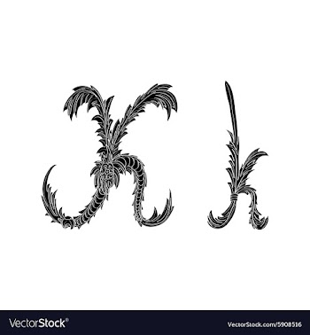 Abstract letter K logo icon black and white design vector image