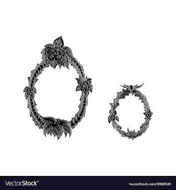 Abstract letter O logo icon black and white design vector image