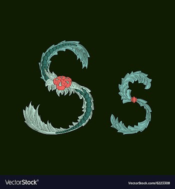 Abstract letter S logo icon in Blue tropical vector image