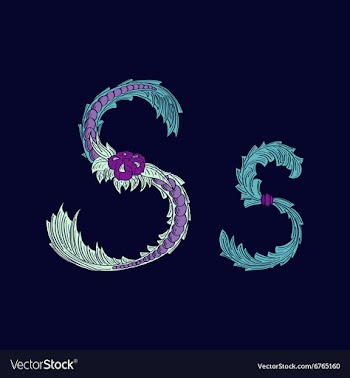 Abstract letter S logo icon in Blue tropical vector image