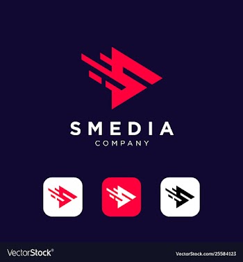 Abstract letter s with play icon logo design vector image
