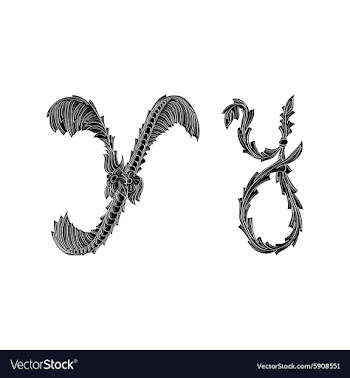 Abstract letter Y logo icon black and white design vector image