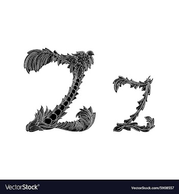 Abstract letter Z logo icon black and white design vector image