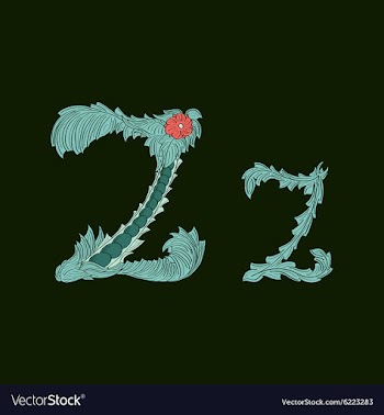 Abstract letter Z logo icon in Blue tropical vector image
