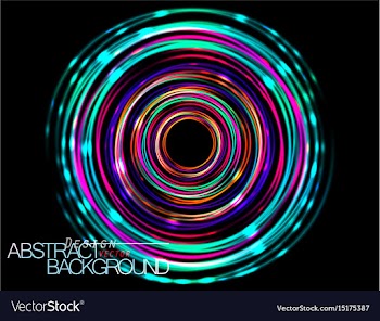 Abstract lighting circle shape scene vector image