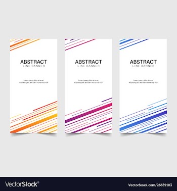 Abstract line banner vector image