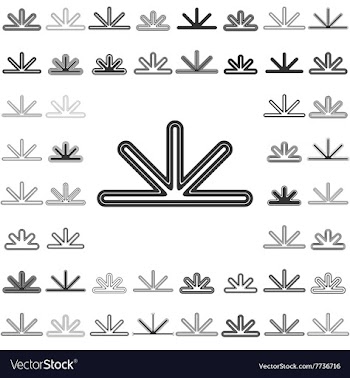 Abstract line logo icon design set vector image