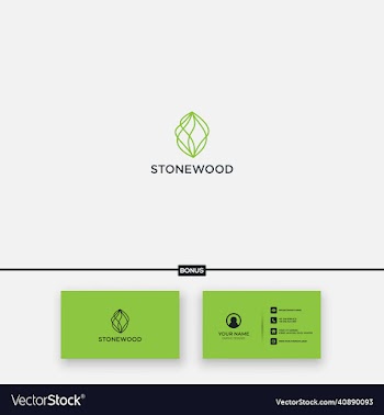 abstract line stone and root logo