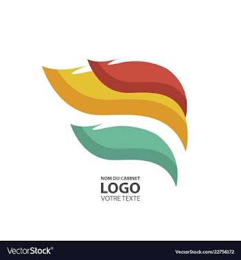 Abstract linear logotype wave flow logo symbol vector image