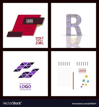 Abstract linear logotype wave flow logo symbol vector image