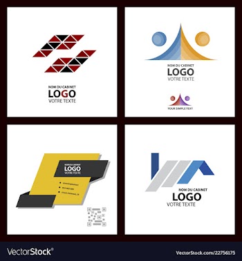 Abstract linear logotype wave flow logo symbol vector image