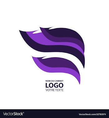 Abstract linear logotype wave flow logo symbol vector image