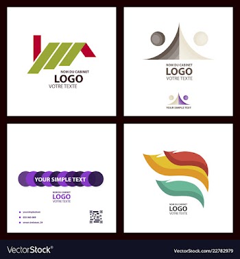 Abstract linear logotype wave flow logo symbol vector image