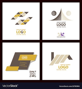 Abstract linear logotype wave flow logo symbol vector image