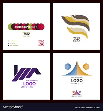 Abstract linear logotype wave flow logo symbol vector image