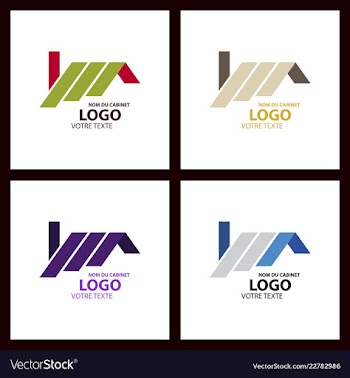 Abstract linear logotype wave flow logo symbol vector image