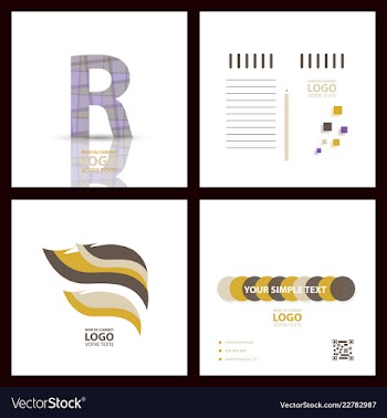 Abstract linear logotype wave flow logo symbol vector image