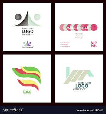 Abstract linear logotype wave flow logo symbol vector image