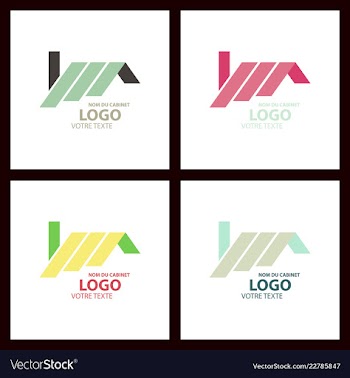 Abstract linear logotype wave flow logo symbol vector image