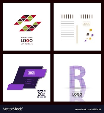 Abstract linear logotype wave flow logo symbol vector image