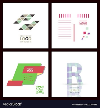 Abstract linear logotype wave flow logo symbol vector image