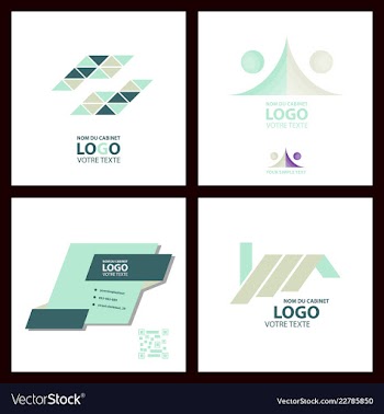 Abstract linear logotype wave flow logo symbol vector image