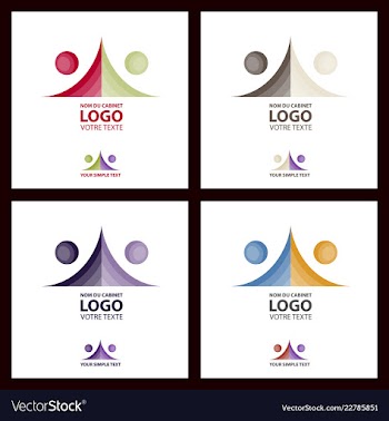 Abstract linear logotype wave flow logo symbol vector image
