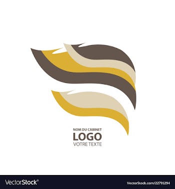 Abstract linear logotype wave flow logo symbol vector image