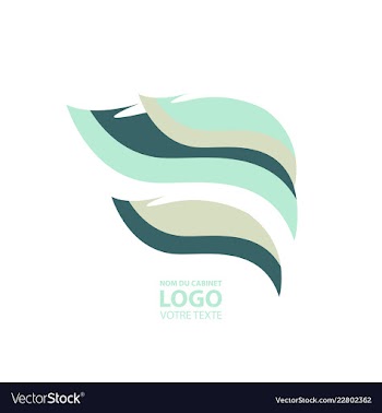 Abstract linear logotype wave flow logo symbol vector image