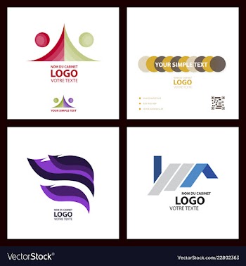 Abstract linear logotype wave flow logo symbol vector image