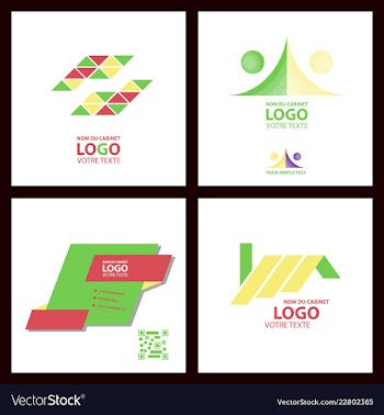 Abstract linear logotype wave flow logo symbol vector image