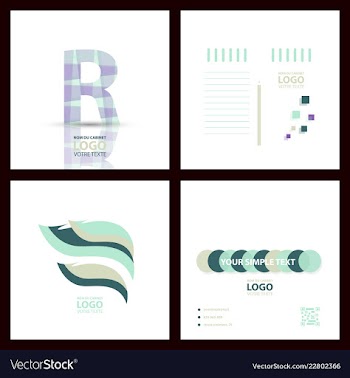 Abstract linear logotype wave flow logo symbol vector image