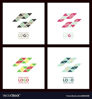 Abstract linear logotype wave flow logo symbol vector image