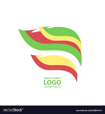 Abstract linear logotype wave flow logo symbol vector image