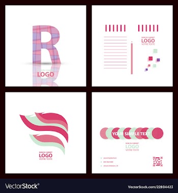 Abstract linear logotype wave flow logo symbol vector image