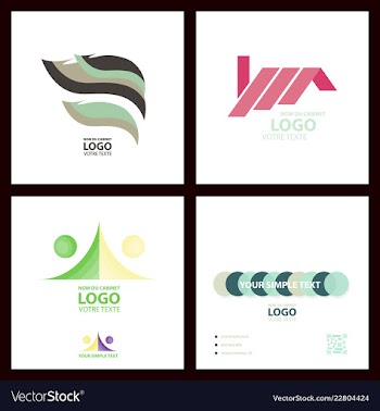 Abstract linear logotype wave flow logo symbol vector image