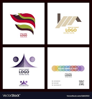 Abstract linear logotype wave flow logo symbol vector image