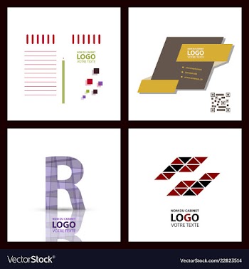 Abstract linear logotype wave flow logo symbol vector image