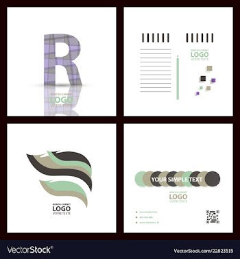 Abstract linear logotype wave flow logo symbol vector image