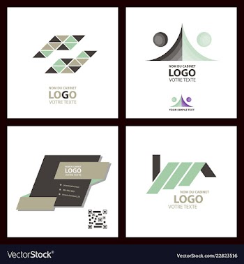 Abstract linear logotype wave flow logo symbol vector image