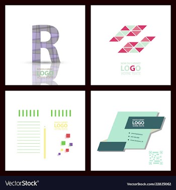 Abstract linear logotype wave flow logo symbol vector image