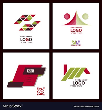 Abstract linear logotype wave flow logo symbol vector image