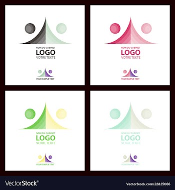 Abstract linear logotype wave flow logo symbol vector image