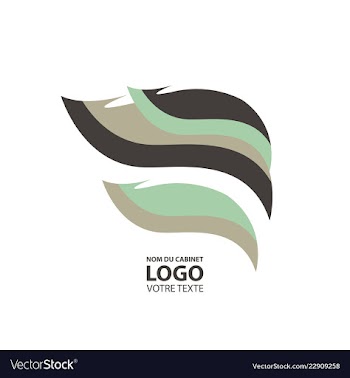 Abstract linear logotype wave flow logo symbol vector image